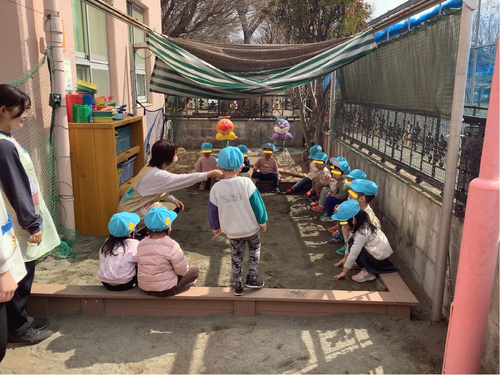 きりん組が1番乗りです